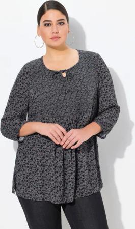 Ulla Popken Tunika Bluse A-Linie Smok-Einsatz