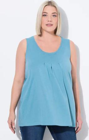 Ulla Popken T-Shirt Top Zierfalten A-Linie