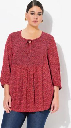 Ulla Popken Tunika Bluse A-Linie Smok-Einsatz