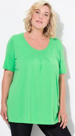 Ulla Popken T-Shirt T-Shirt Zierfalten A-Linie