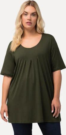 Ulla Popken T-Shirt T-Shirt Zierfalten A-Linie