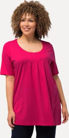 Ulla Popken T-Shirt T-Shirt Zierfalten A-Linie