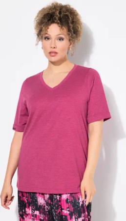 Ulla Popken T-Shirt T-Shirt Schriftdruck Classic