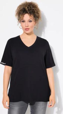 Ulla Popken T-Shirt T-Shirt Schriftdruck Classic