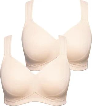 Ulla Popken Bügel-BH Mikrofaser-BH 2er-Pack ohne