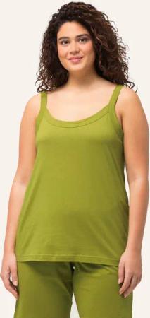 Ulla Popken Longtop Spaghettitop Rundhals Modalmix