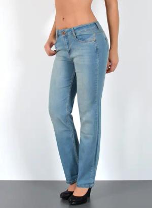 ESRA Straight-Jeans Stretch-Jeans Damen High Waist