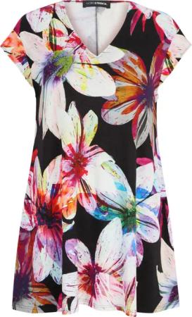 Doris Streich Longshirt (1-tlg) mit Blüten-Print