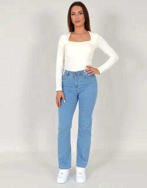 ESRA Straight-Jeans Damen Stretch-Jeans G1400 Straight