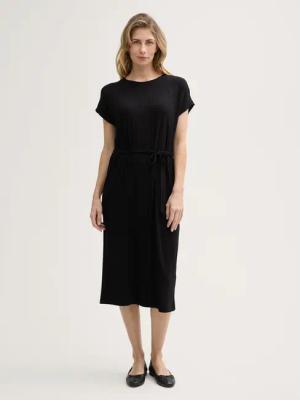 TOM TAILOR Sommerkleid Ripp Midi-Kleid mit