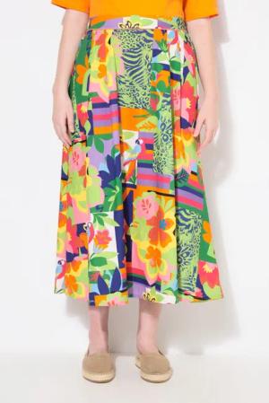 Ulla Popken Jerseyrock Rock Patchdruck Komfortbund