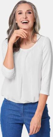 GOLDNER Shirtbluse Chiffon-Shirt gelb, Rundhals