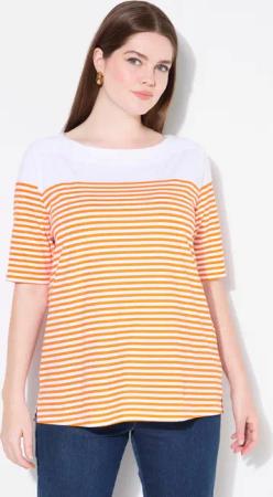 Ulla Popken T-Shirt T-Shirt Bretonringel U-Boot-Ausschnitt