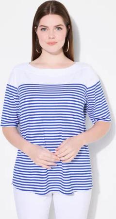 Ulla Popken T-Shirt T-Shirt Bretonringel U-Boot-Ausschnitt