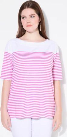 Ulla Popken T-Shirt T-Shirt Bretonringel U-Boot-Ausschnitt