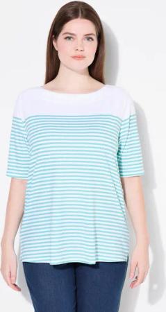 Ulla Popken T-Shirt T-Shirt Bretonringel U-Boot-Ausschnitt