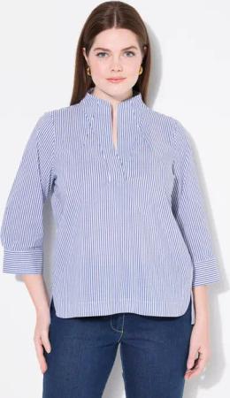 Ulla Popken Longbluse Tunika Streifen Kelchkragen