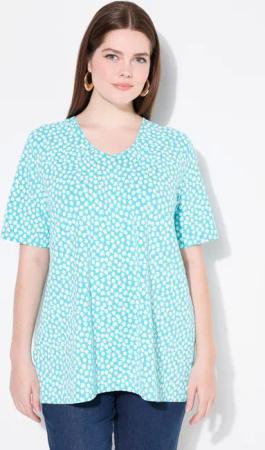 Ulla Popken T-Shirt T-Shirt A-Linie Zierfalten