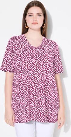 Ulla Popken T-Shirt T-Shirt A-Linie Zierfalten