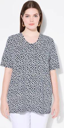 Ulla Popken T-Shirt T-Shirt A-Linie Zierfalten