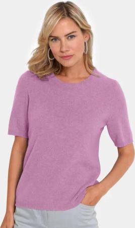GOLDNER Kurzarmpullover Halbarmpullover mit Rundhals aus
