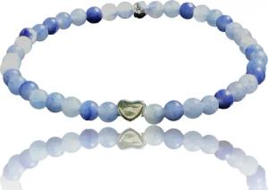 Steinfixx® Perlenarmband Edelsteinarmband Blauer Aventurin mit