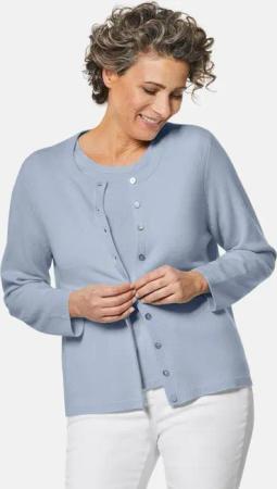 GOLDNER Strickjacke Kaschmirstrickjacke mit Rundhalsausschnitt