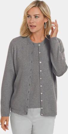 GOLDNER Strickjacke Kaschmirstrickjacke mit Rundhalsausschnitt