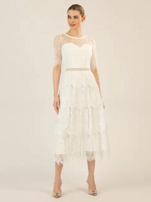 Apart Abendkleid in Midi Länge aus