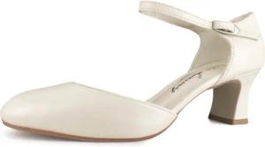 White Lady 143 bequeme Leder Brautschuhe
