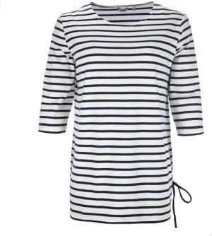 modAS Rundhalsshirt Damen Long-Shirt 1/2-Arm Streifen