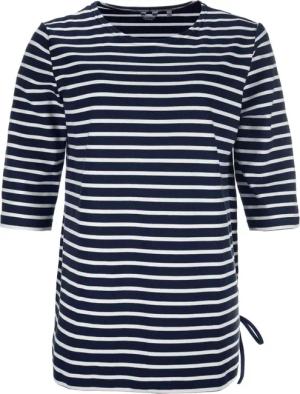 modAS Rundhalsshirt Damen Long-Shirt 1/2-Arm Streifen