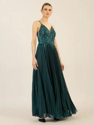 Apart Abendkleid mit Chiffon und aufwendiger