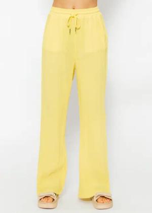 SASSYCLASSY Stoffhose Leichte Musselin Sommer Hose