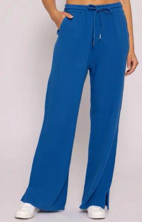 SASSYCLASSY Stoffhose Leichte Musselin Sommer Hose