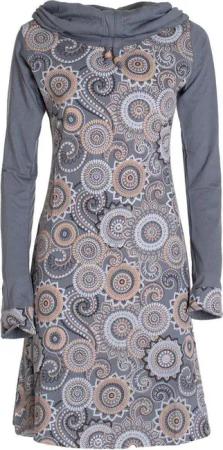 Vishes Jerseykleid Langarm Kleid Schal-Kleid Winterkleider