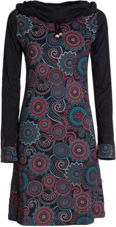 Vishes Jerseykleid Langarm Kleid Schal-Kleid Winterkleider
