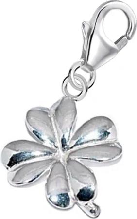 Goldene Hufeisen Charm-Einhänger Kleeblatt Karabiner Charm
