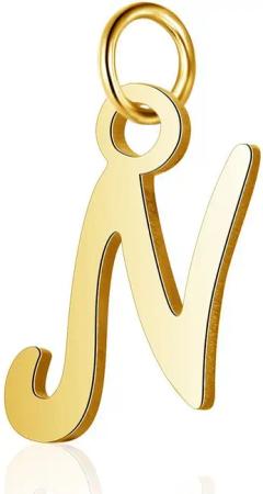 BUNGSA Kristallanhänger Anhänger Buchstaben Gold aus