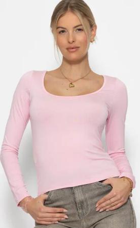 SASSYCLASSY Langarmshirt Langarmshirt Damen mit Ausschnitt