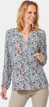 GOLDNER Kurzarmbluse Kurzgröße: Blusenshirt in femininer