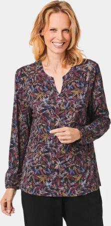 GOLDNER Kurzarmbluse Blusenshirt in femininer Form