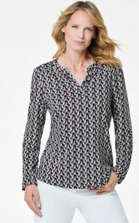 GOLDNER Shirtbluse Blusenshirt in femininer Form