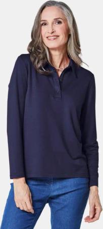 GOLDNER Poloshirt Langarm Poloshirt mit Schmuckband