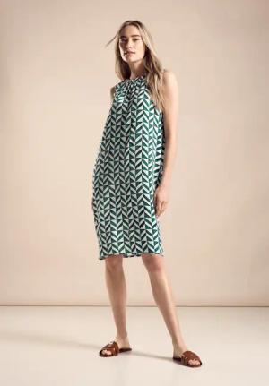 STREET ONE Maxikleid Print Kleid ärmellos
