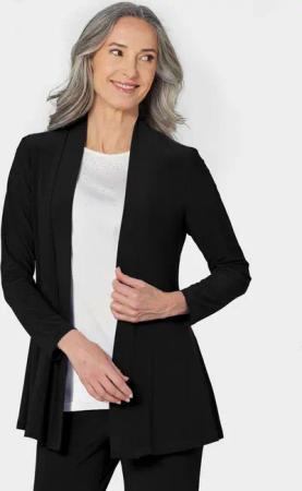 GOLDNER Shirtjacke Kurzgröße: Leichte Shirtjacke lila