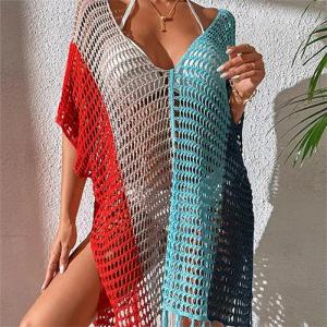 RWEUOQ Strandkleid Damen Sexy Gestrickte Bikini