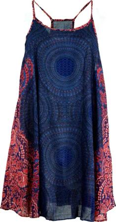 Guru-Shop Midikleid Boho Mandala Minikleid, Trägerkleid,..