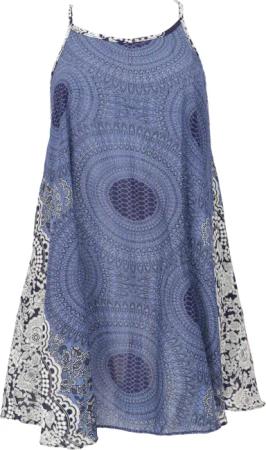 Guru-Shop Midikleid Boho Mandala Minikleid, Trägerkleid,..