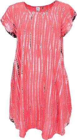 Guru-Shop Midikleid Batik Tunika, Midikleid, Strandkleid,
